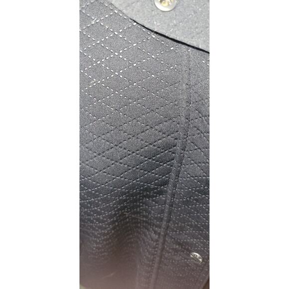 The North Face Womens Medium Black Diamond Quilt Pattern Hooded Snap Zip Jacket - Picture 4 of 10